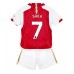 Tanie Strój piłkarski Arsenal Bukayo Saka #7 Koszulka Podstawowej dla dziecięce 2023-24 Krótkie Rękawy (+ szorty)